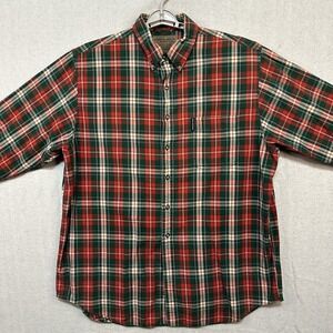 Vintage Abercrombie & Fitch The Big Shirt Button Up Red‎ & Green Plaid XL